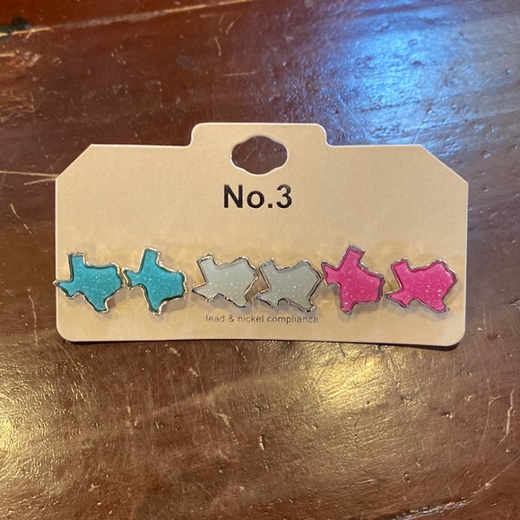 No. 3 Jewelry - NWT Texas Shaped Stud Earrings